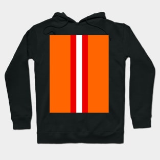 Retro American Football Stripes Tampa Bay Orange, Red, White Hoodie